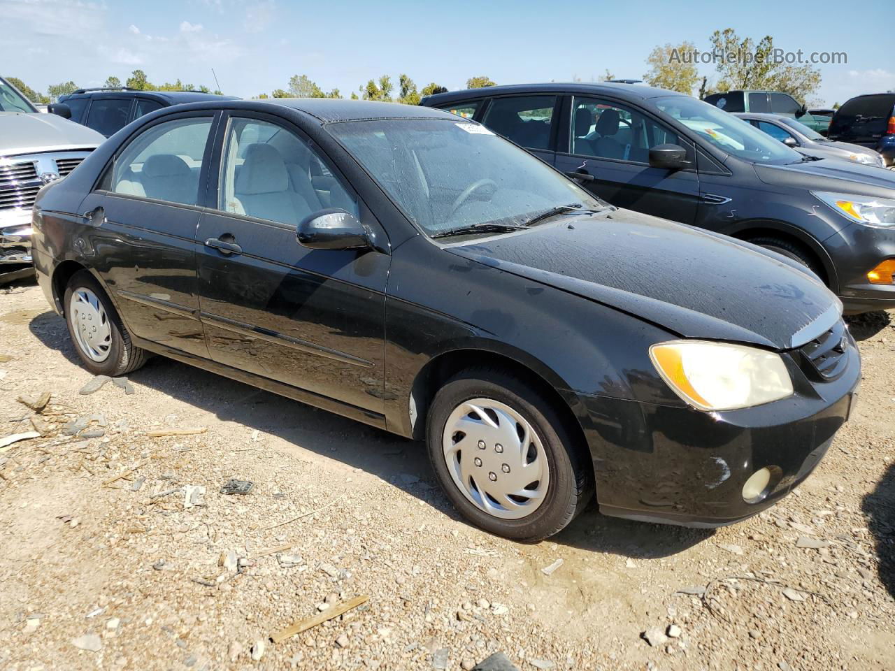 2005 Kia Spectra Lx Black vin: KNAFE121955090814