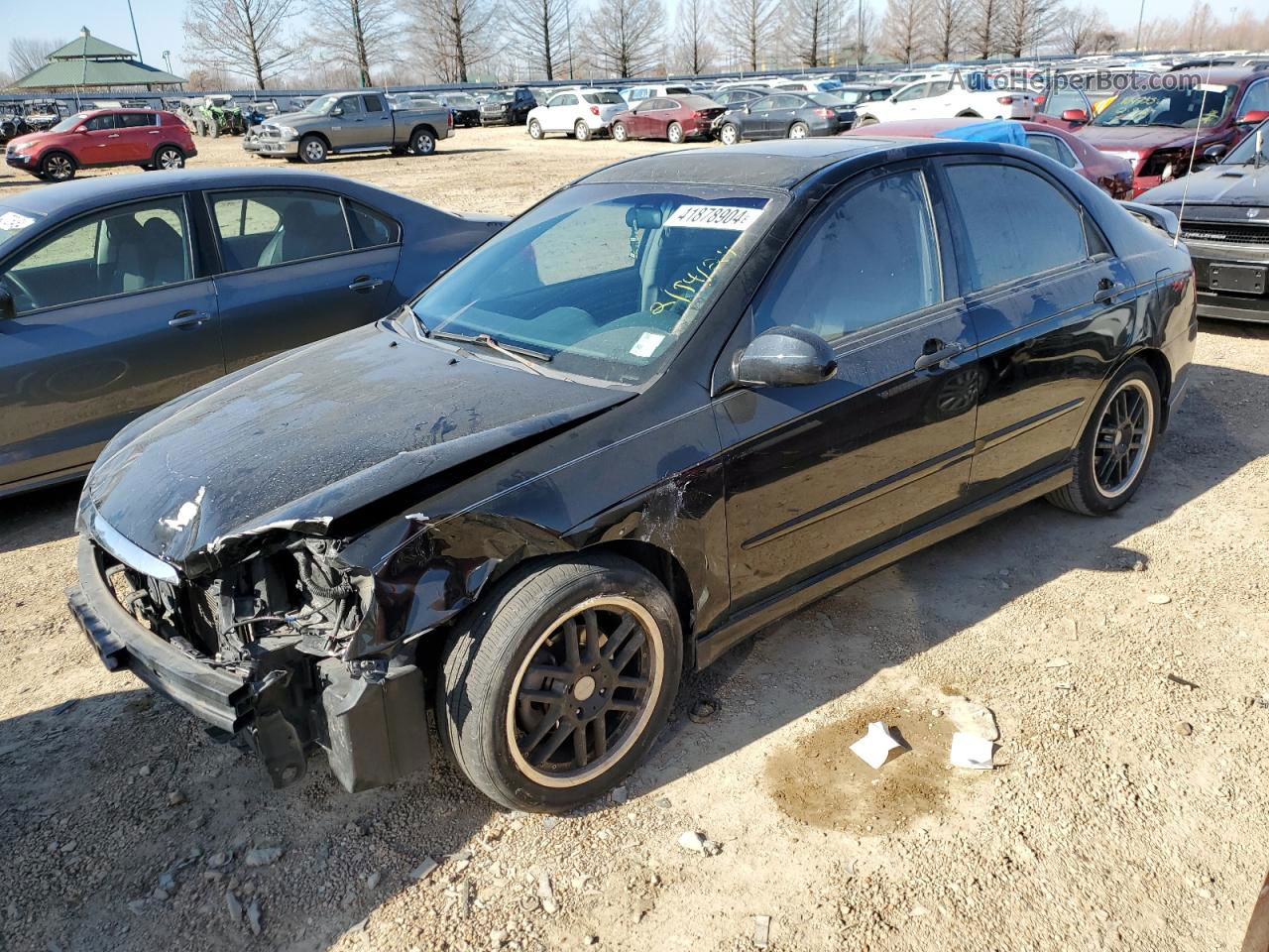 2006 Kia Spectra Lx Black vin: KNAFE121965244293