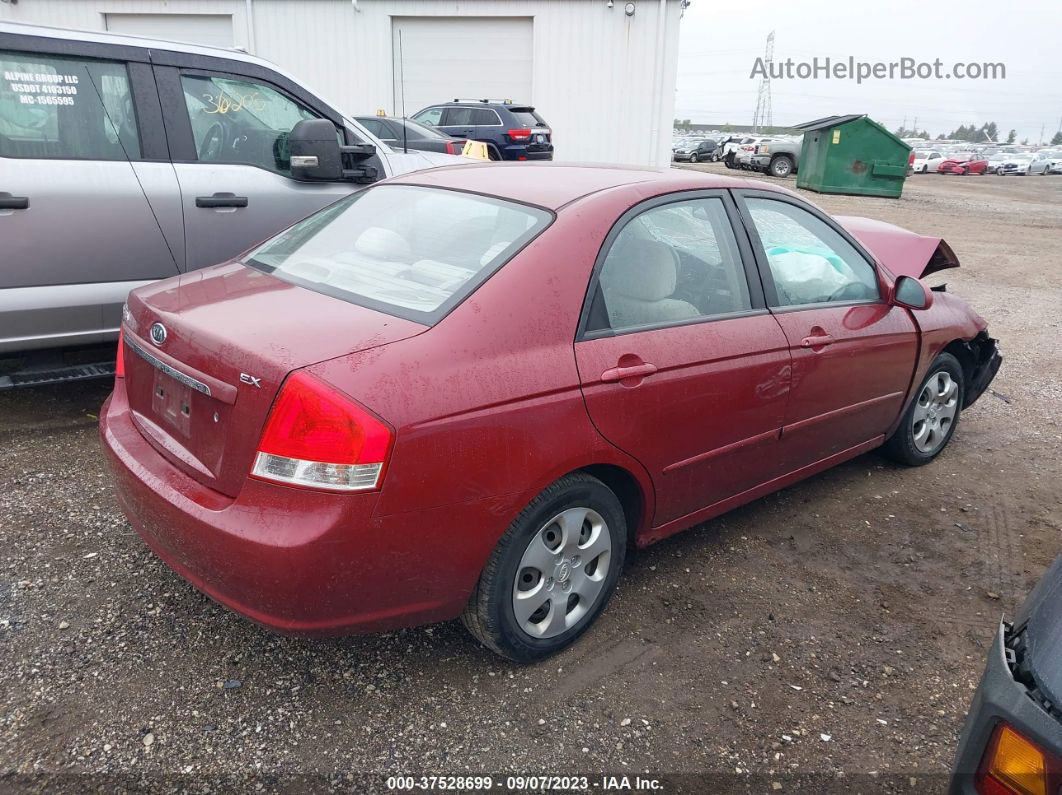 2007 Kia Spectra Ex Red vin: KNAFE121975437447