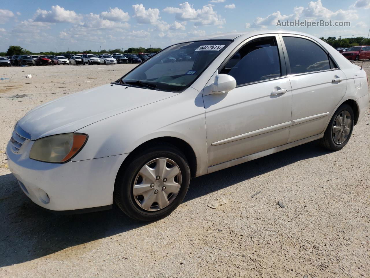 2005 Kia Spectra Lx White vin: KNAFE121X55203606