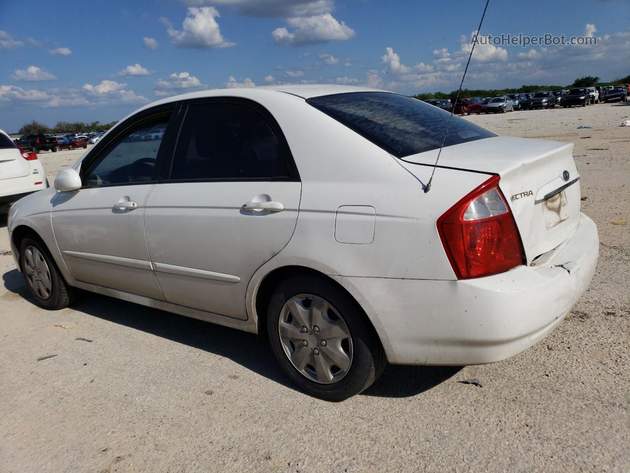 2005 Kia Spectra Lx White vin: KNAFE121X55203606