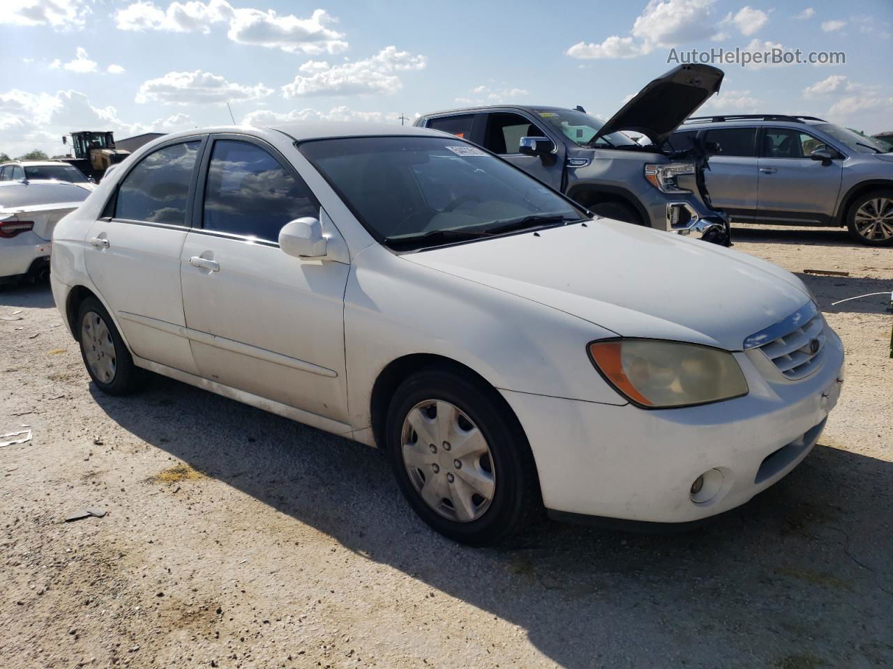 2005 Kia Spectra Lx White vin: KNAFE121X55203606