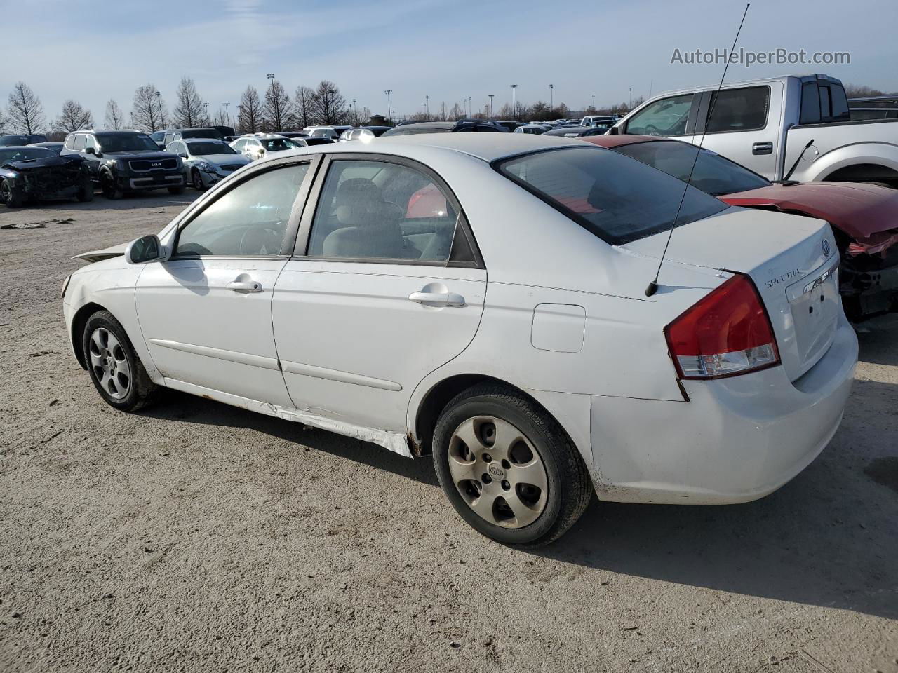 2007 Kia Spectra Ex White vin: KNAFE121X75439224