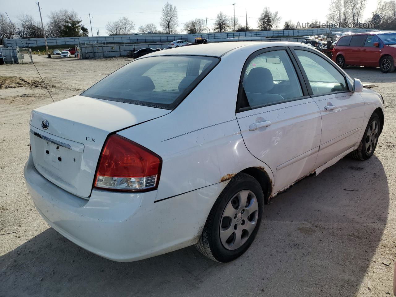 2007 Kia Spectra Ex White vin: KNAFE121X75439224