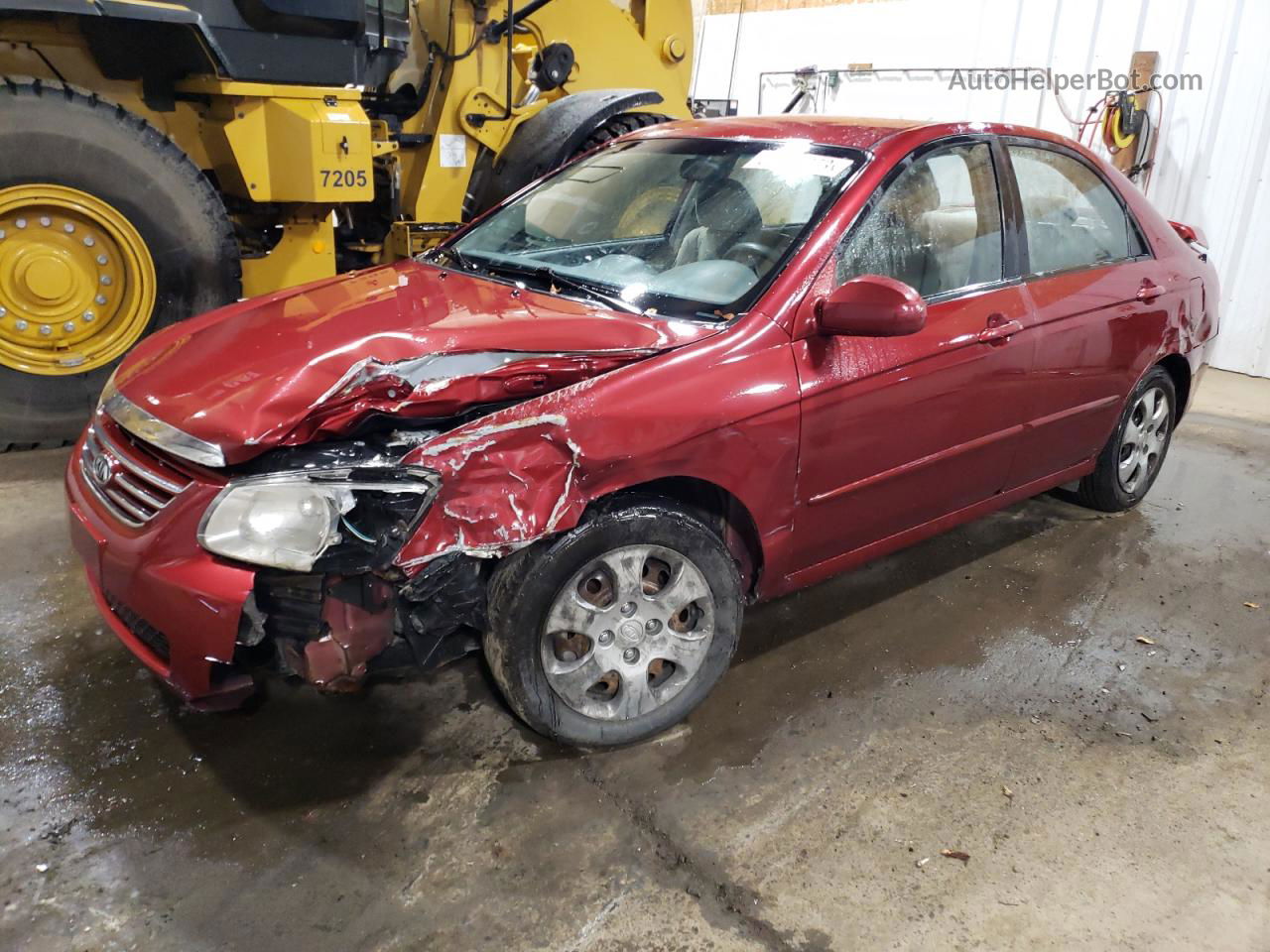 2007 Kia Spectra Ex Red vin: KNAFE121X75453706