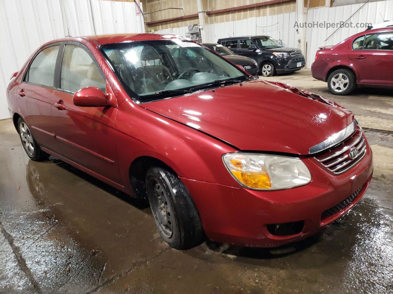 2007 Kia Spectra Ex Red vin: KNAFE121X75453706