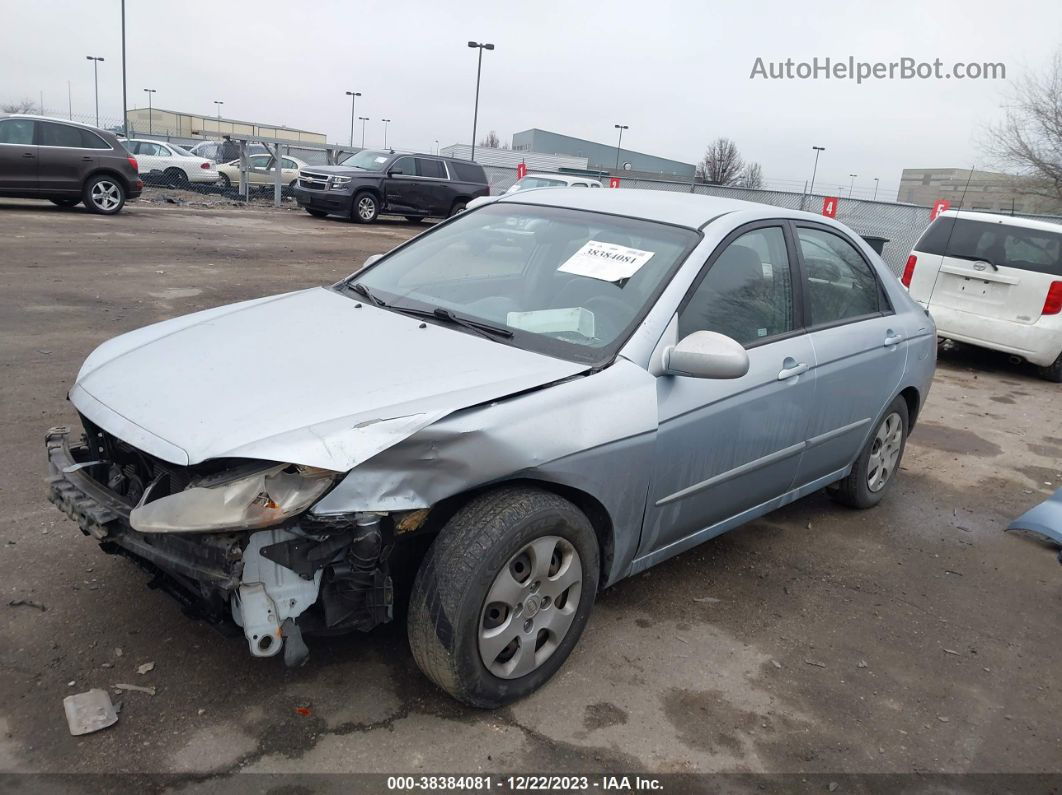 2007 Kia Spectra Ex Light Blue vin: KNAFE121X75467301