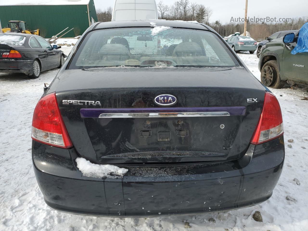 2007 Kia Spectra Ex Черный vin: KNAFE122075479045