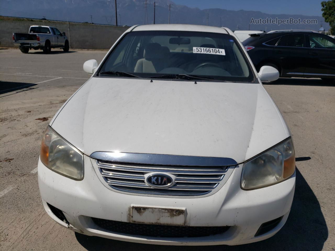 2007 Kia Spectra Ex White vin: KNAFE122075487548