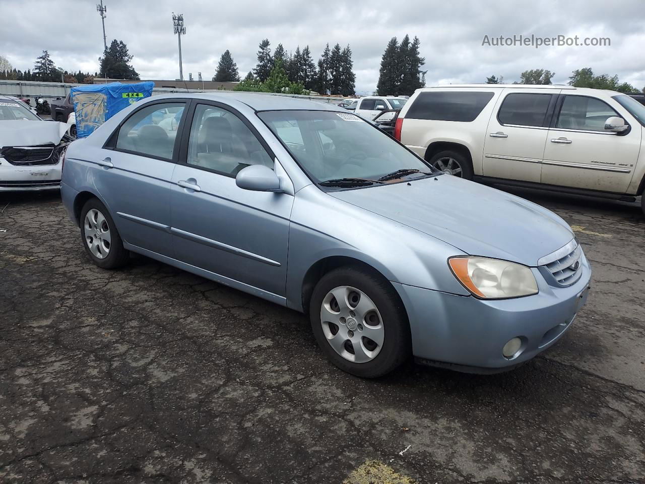 2005 Kia Spectra Lx Blue vin: KNAFE122255104951