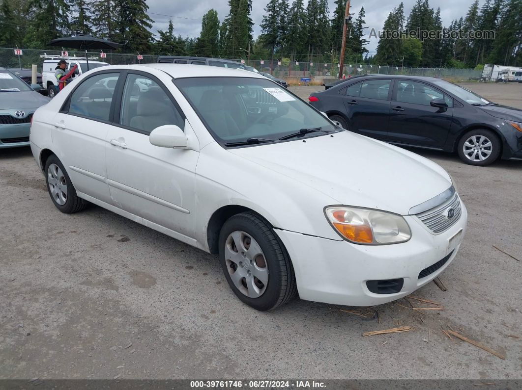 2007 Kia Spectra Ex White vin: KNAFE122275405156