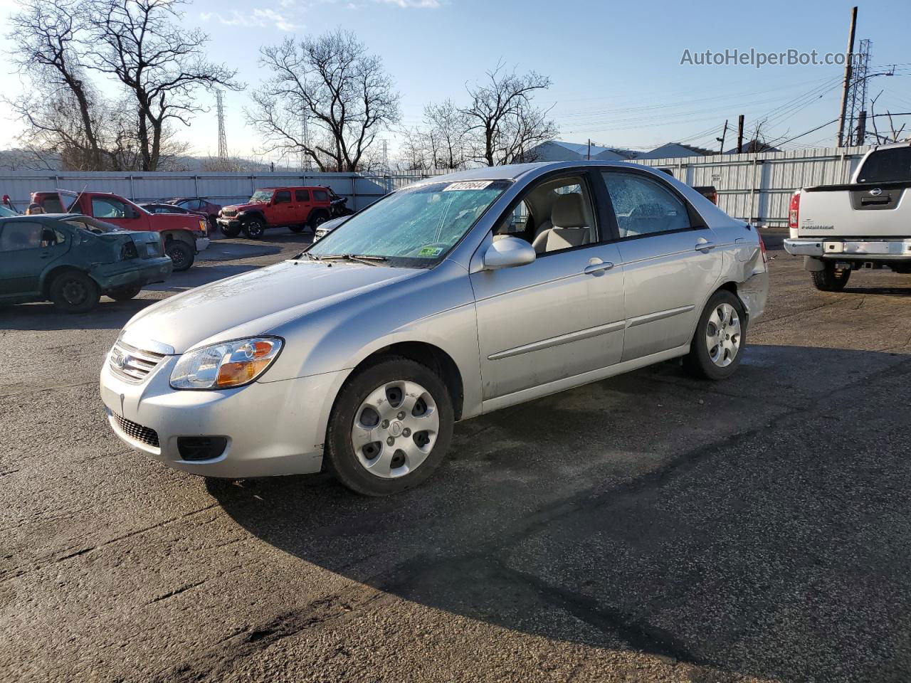 2007 Kia Spectra Ex Silver vin: KNAFE122275455412