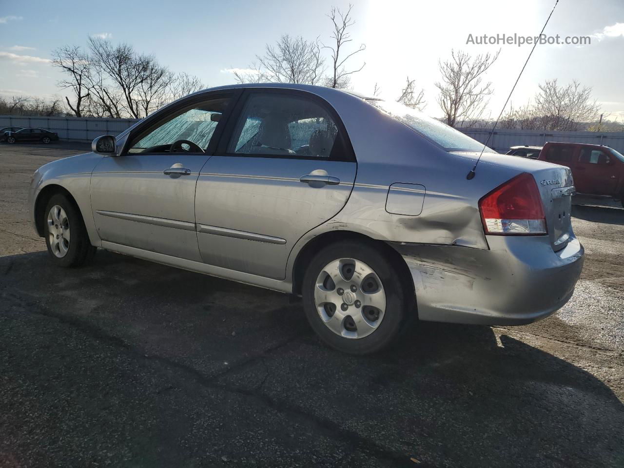 2007 Kia Spectra Ex Silver vin: KNAFE122275455412