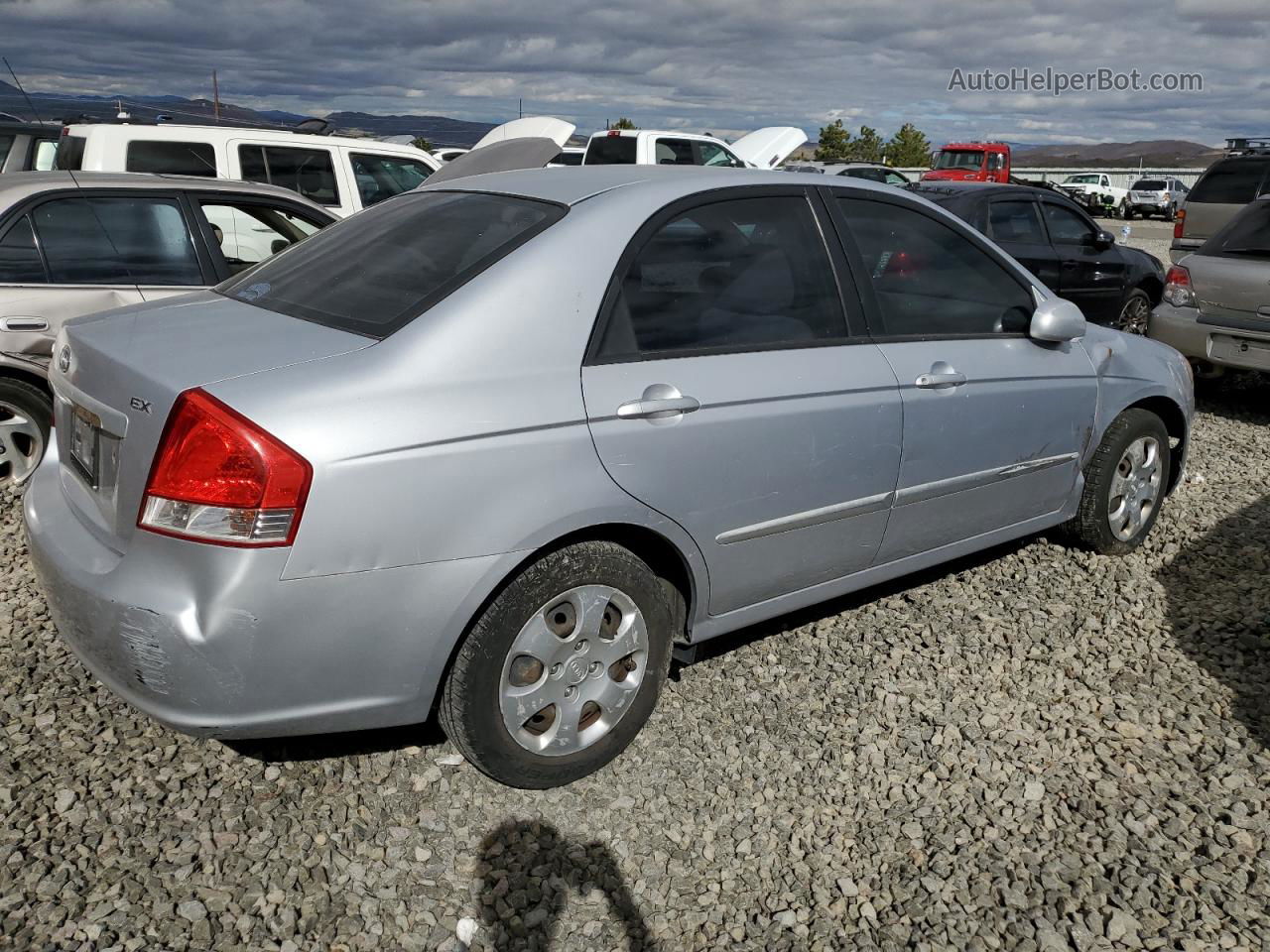 2007 Kia Spectra Ex Silver vin: KNAFE122375443222