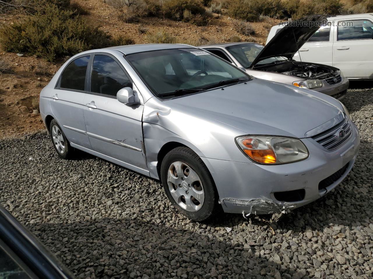 2007 Kia Spectra Ex Silver vin: KNAFE122375443222