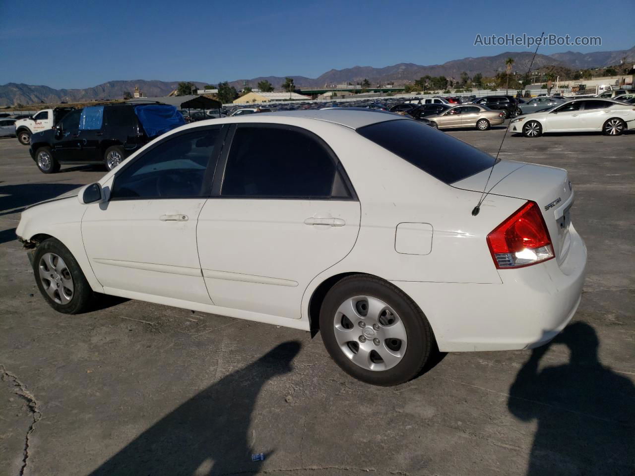 2007 Kia Spectra Ex White vin: KNAFE122675484038