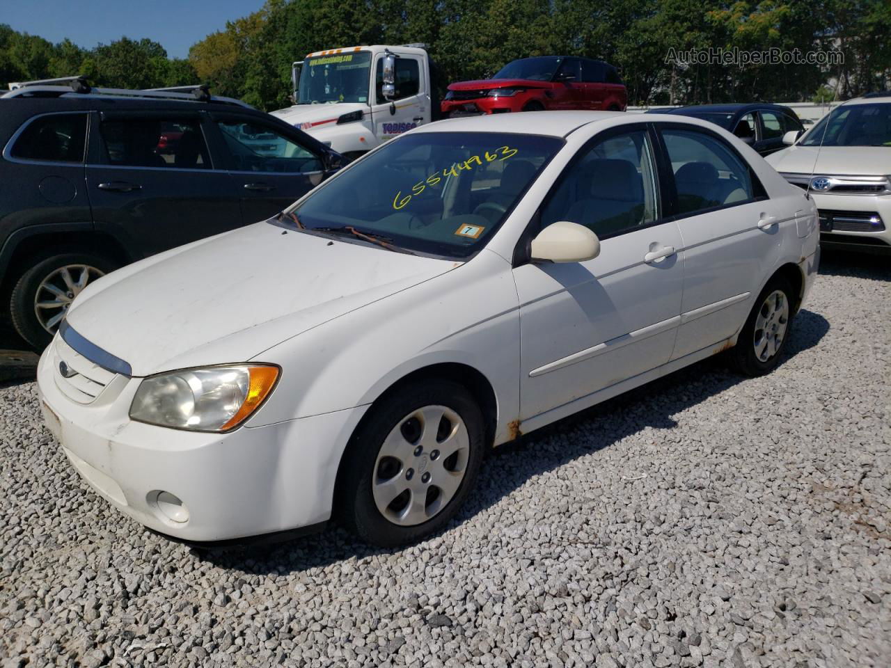 2006 Kia Spectra Lx White vin: KNAFE122865288679