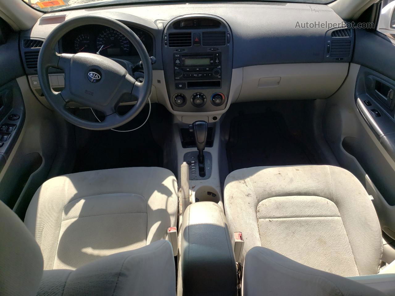 2006 Kia Spectra Lx White vin: KNAFE122865288679