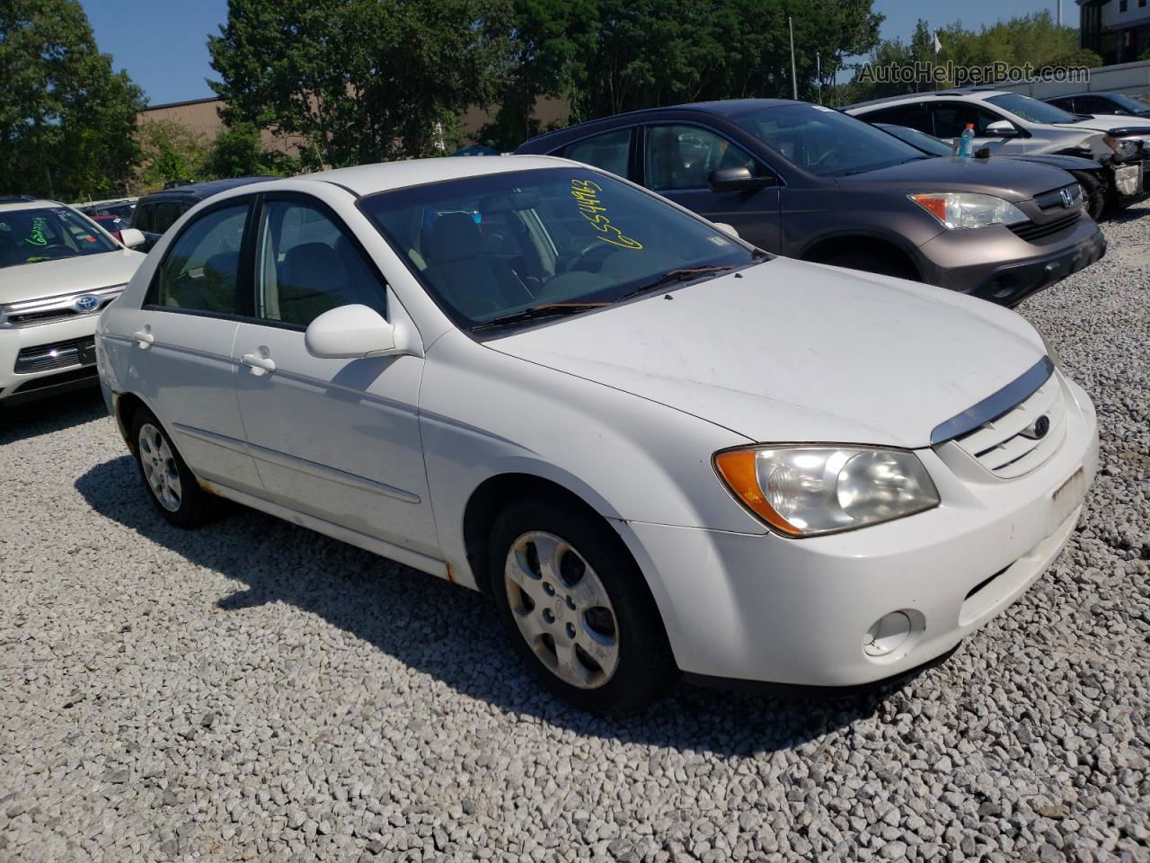 2006 Kia Spectra Lx White vin: KNAFE122865288679