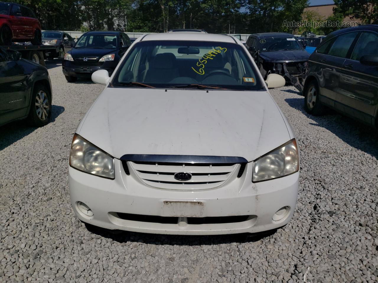 2006 Kia Spectra Lx White vin: KNAFE122865288679