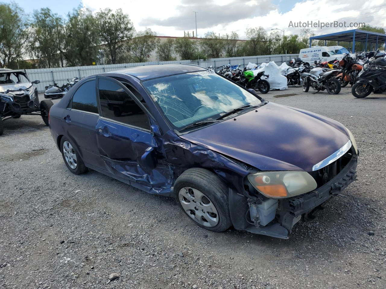 2007 Kia Spectra Ex Blue vin: KNAFE122975483109