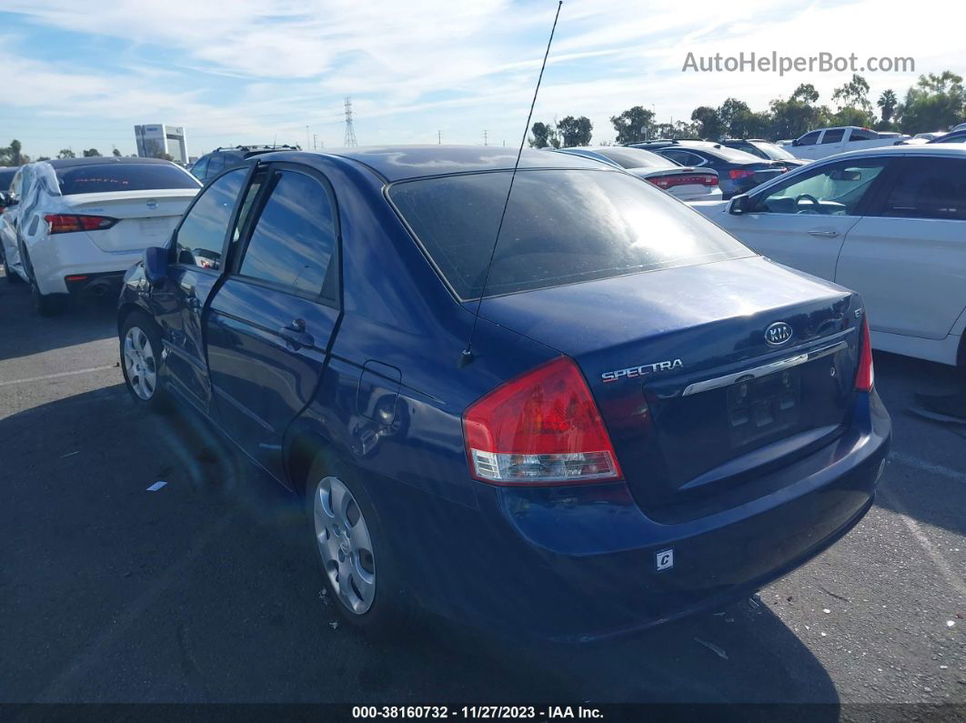 2007 Kia Spectra Ex Dark Blue vin: KNAFE122X75375629