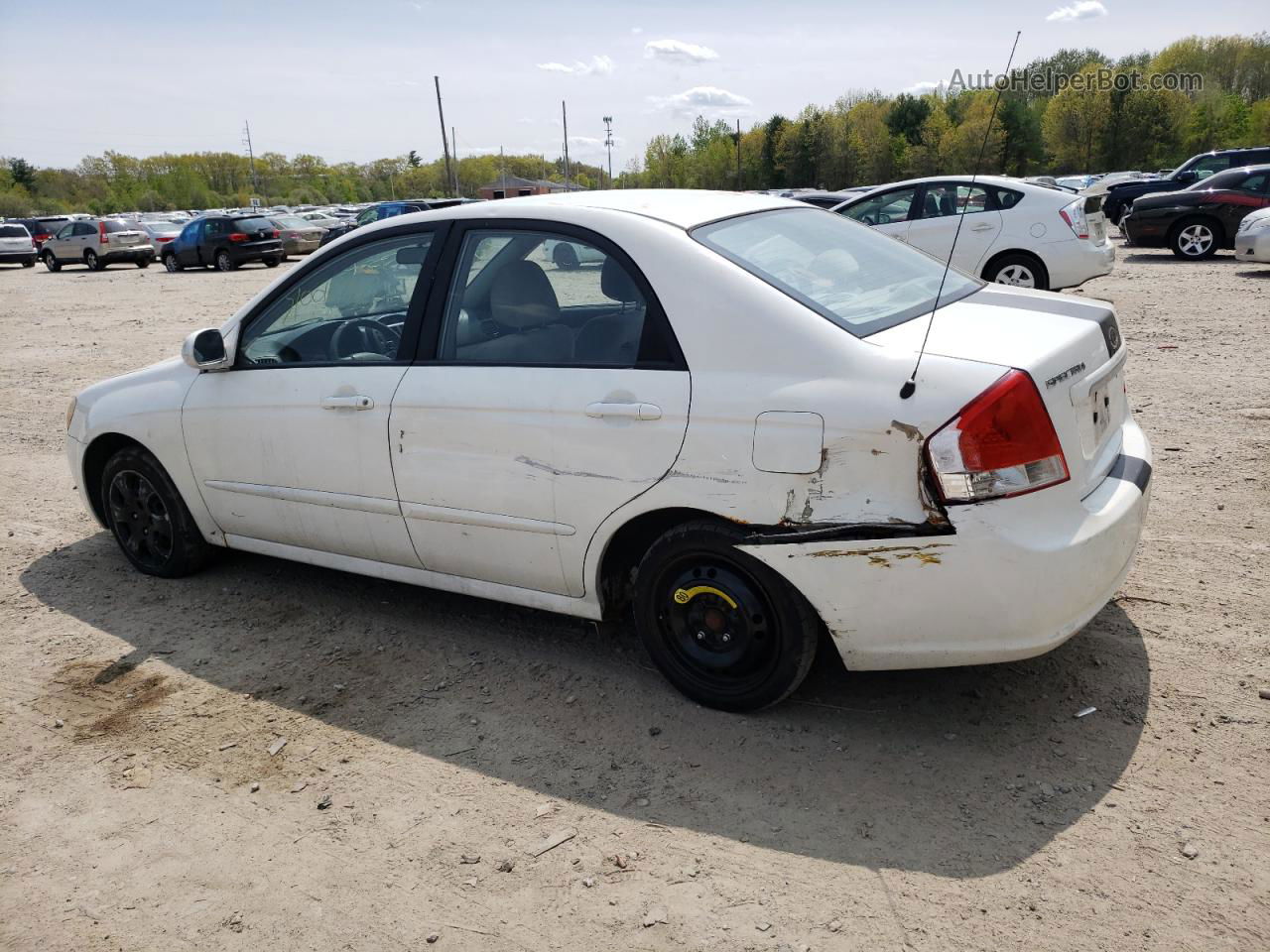 2007 Kia Spectra Ex White vin: KNAFE122X75445890