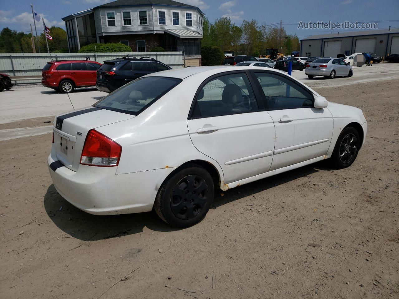 2007 Kia Spectra Ex White vin: KNAFE122X75445890