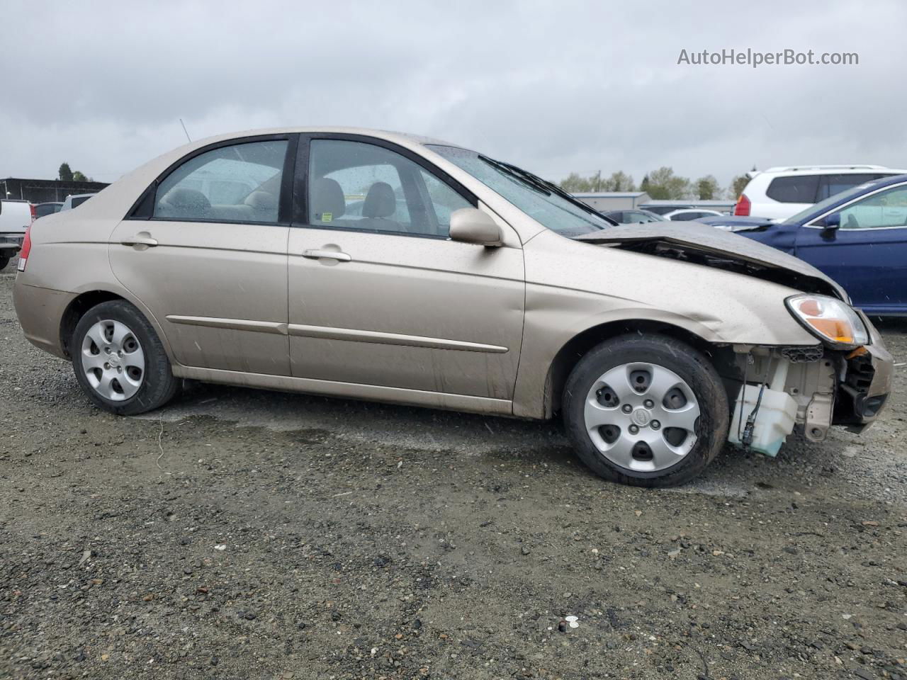 2007 Kia Spectra Ex Beige vin: KNAFE122X75481210