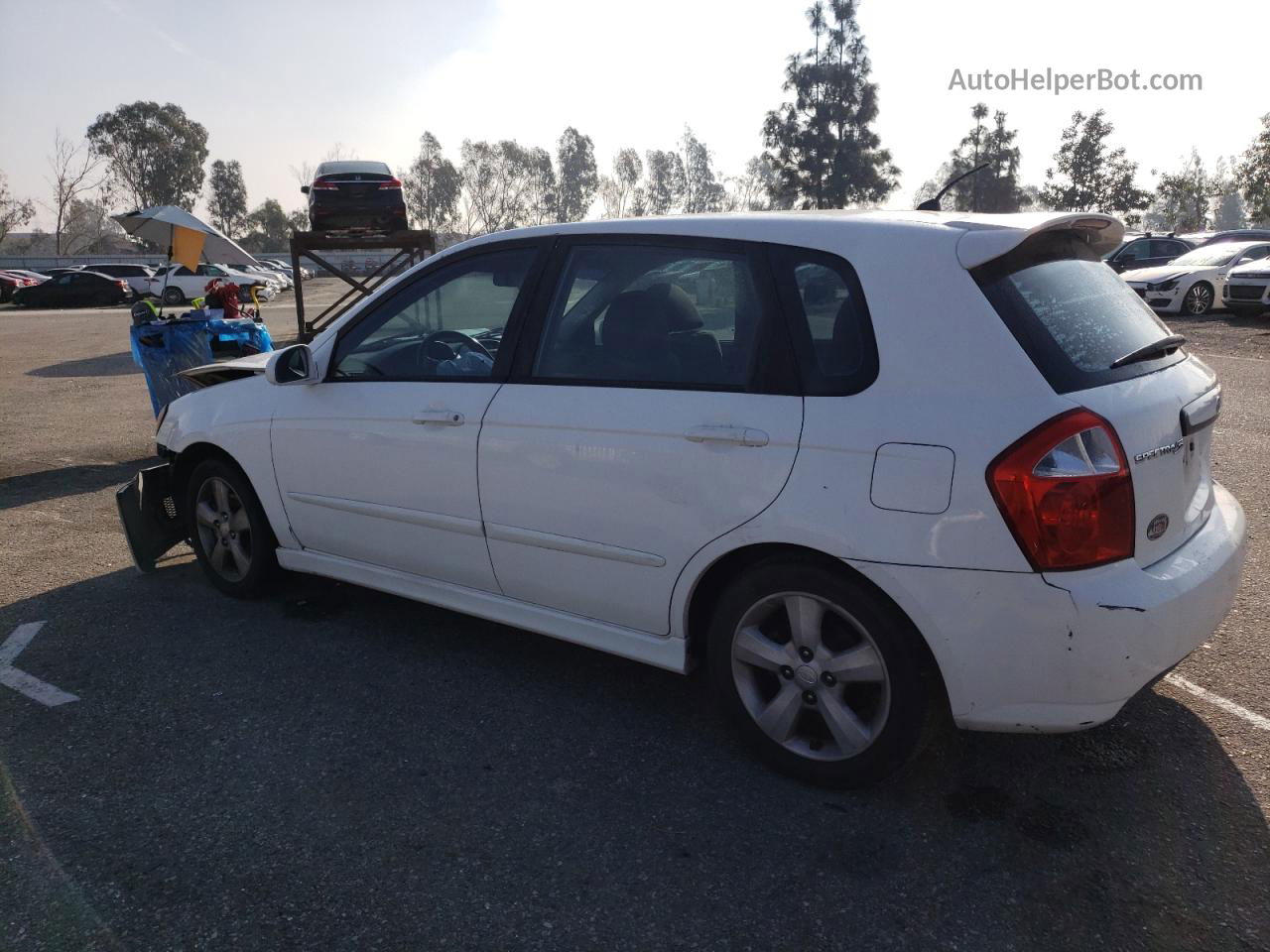 2007 Kia Spectra5 Sx White vin: KNAFE162375002961