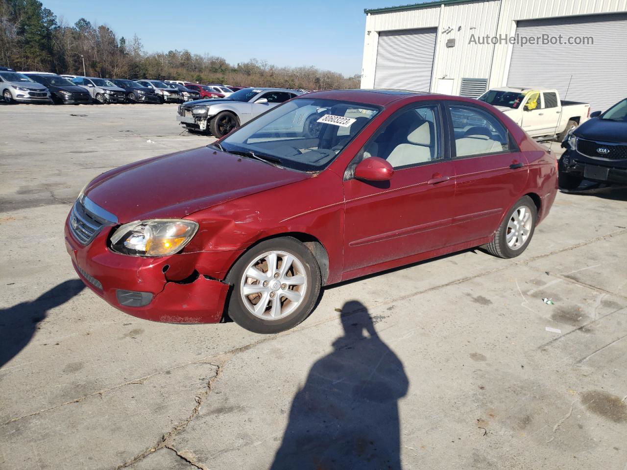 2009 Kia Spectra Ex Red vin: KNAFE221095648576