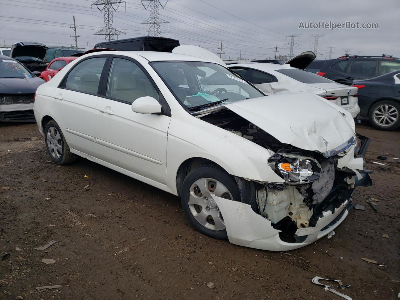 2009 Kia Spectra Ex White vin: KNAFE221095649520