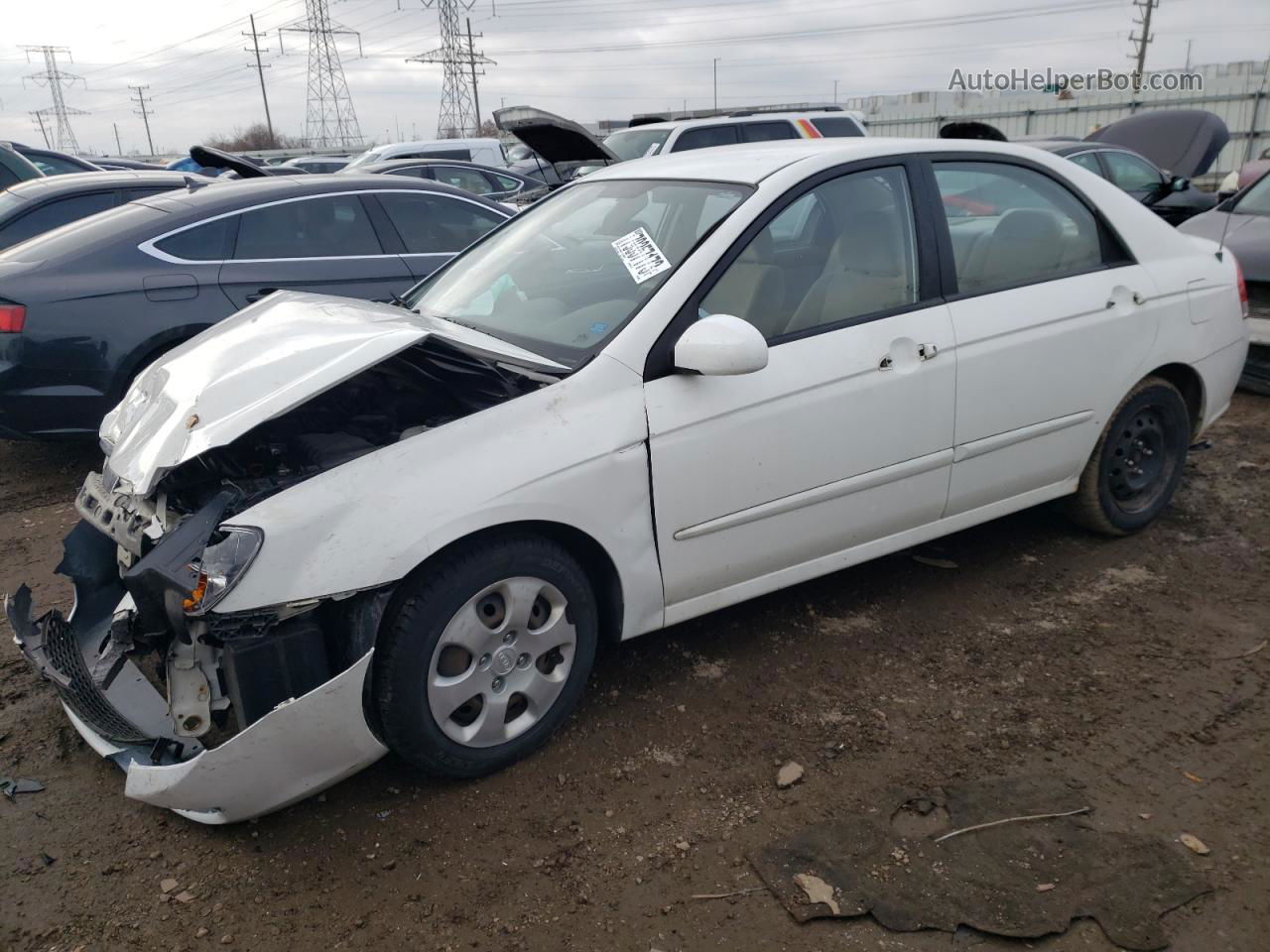 2009 Kia Spectra Ex White vin: KNAFE221095649520