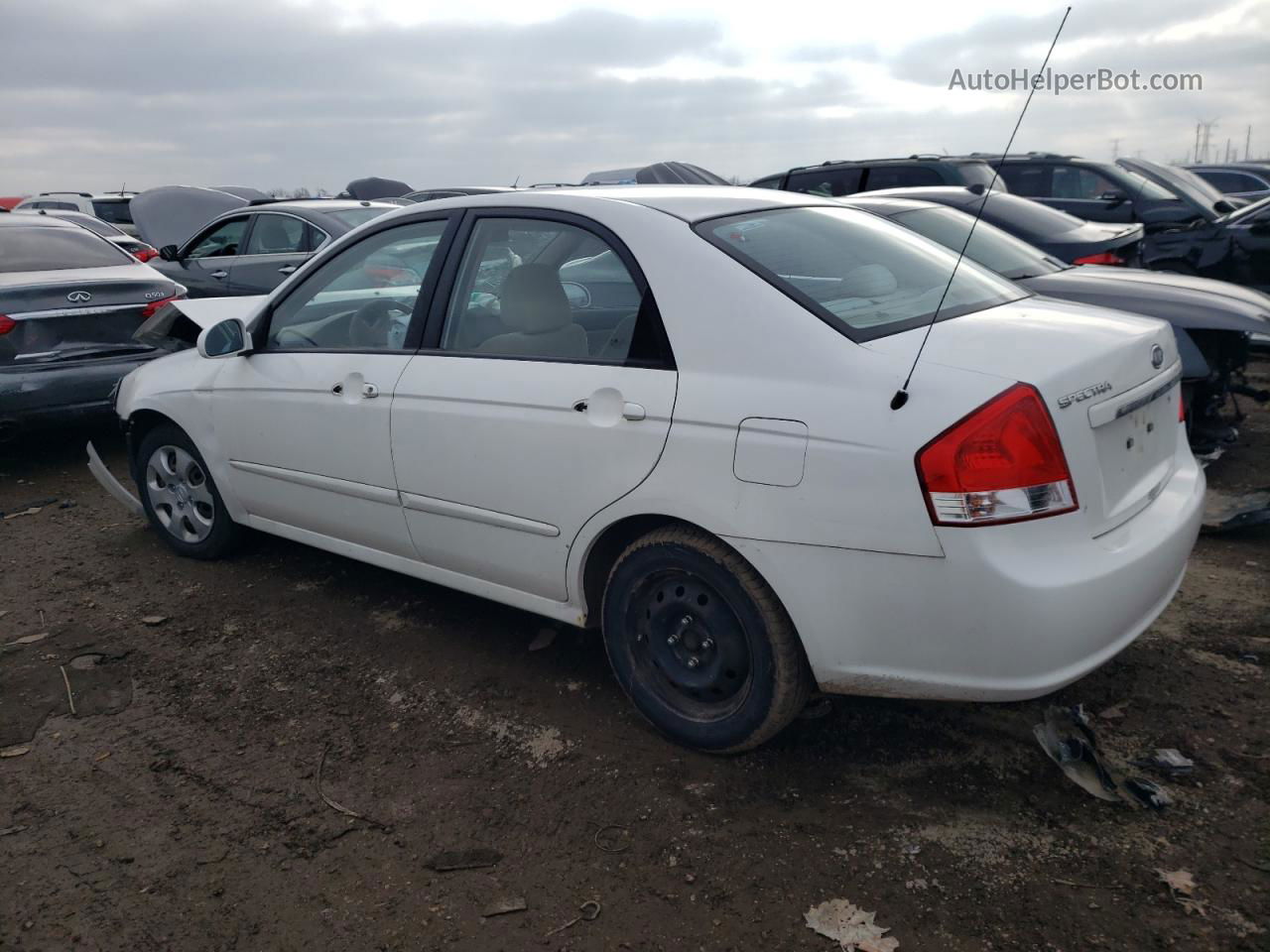 2009 Kia Spectra Ex White vin: KNAFE221095649520