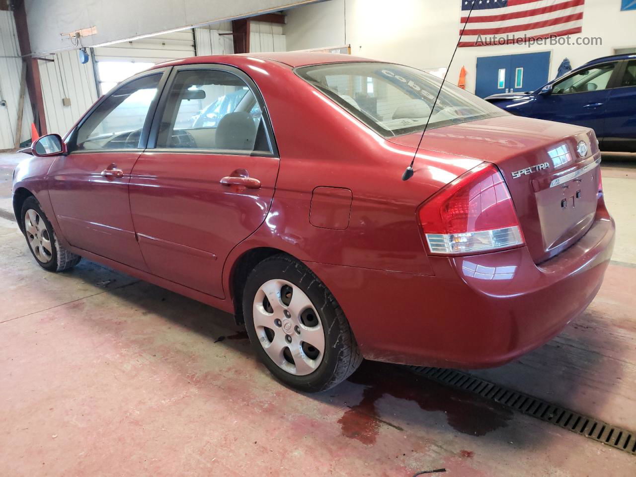 2009 Kia Spectra Ex Burgundy vin: KNAFE221095660503