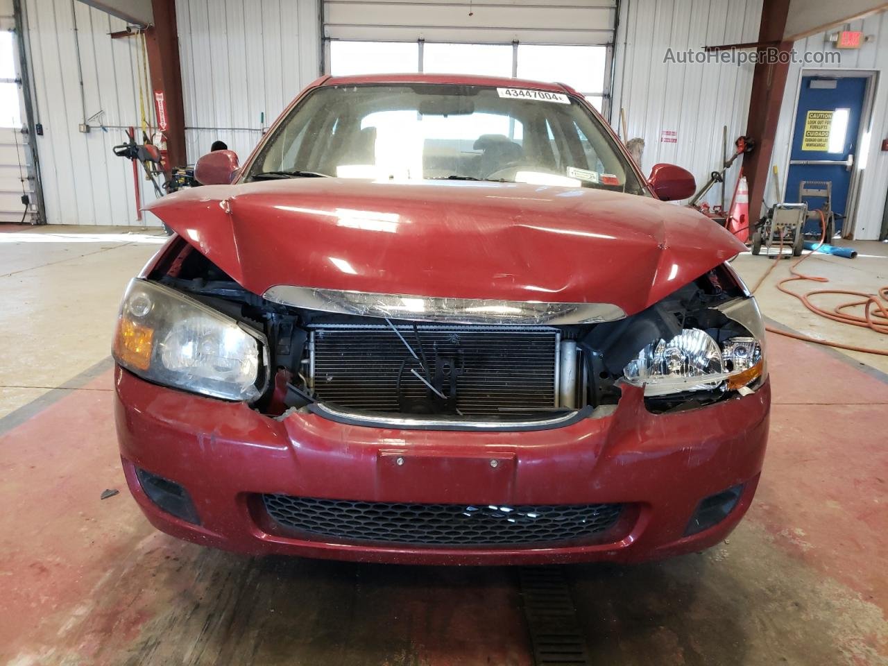 2009 Kia Spectra Ex Burgundy vin: KNAFE221095660503