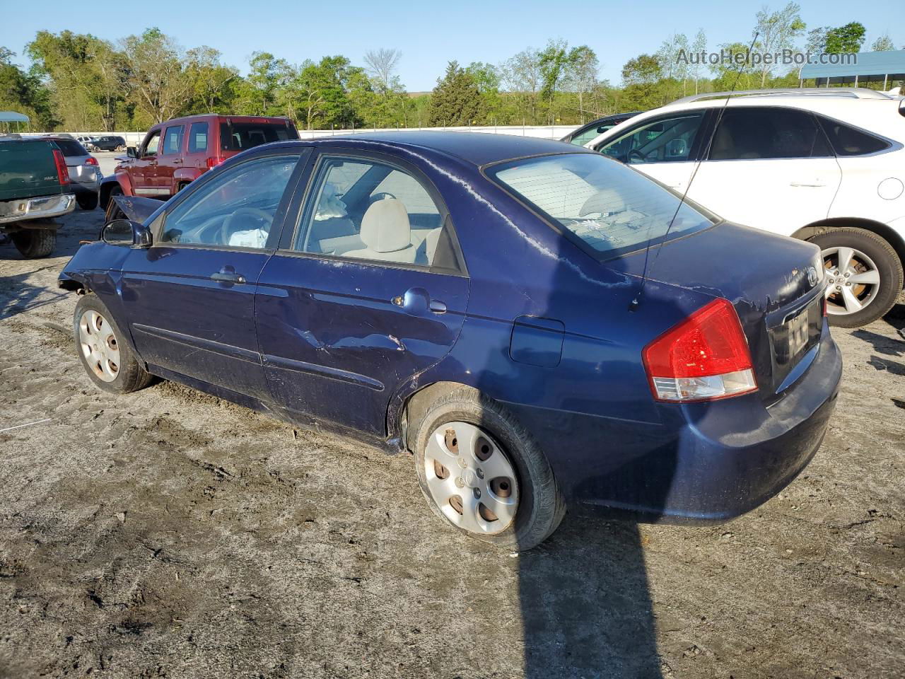 2009 Kia Spectra Ex Blue vin: KNAFE221295587540