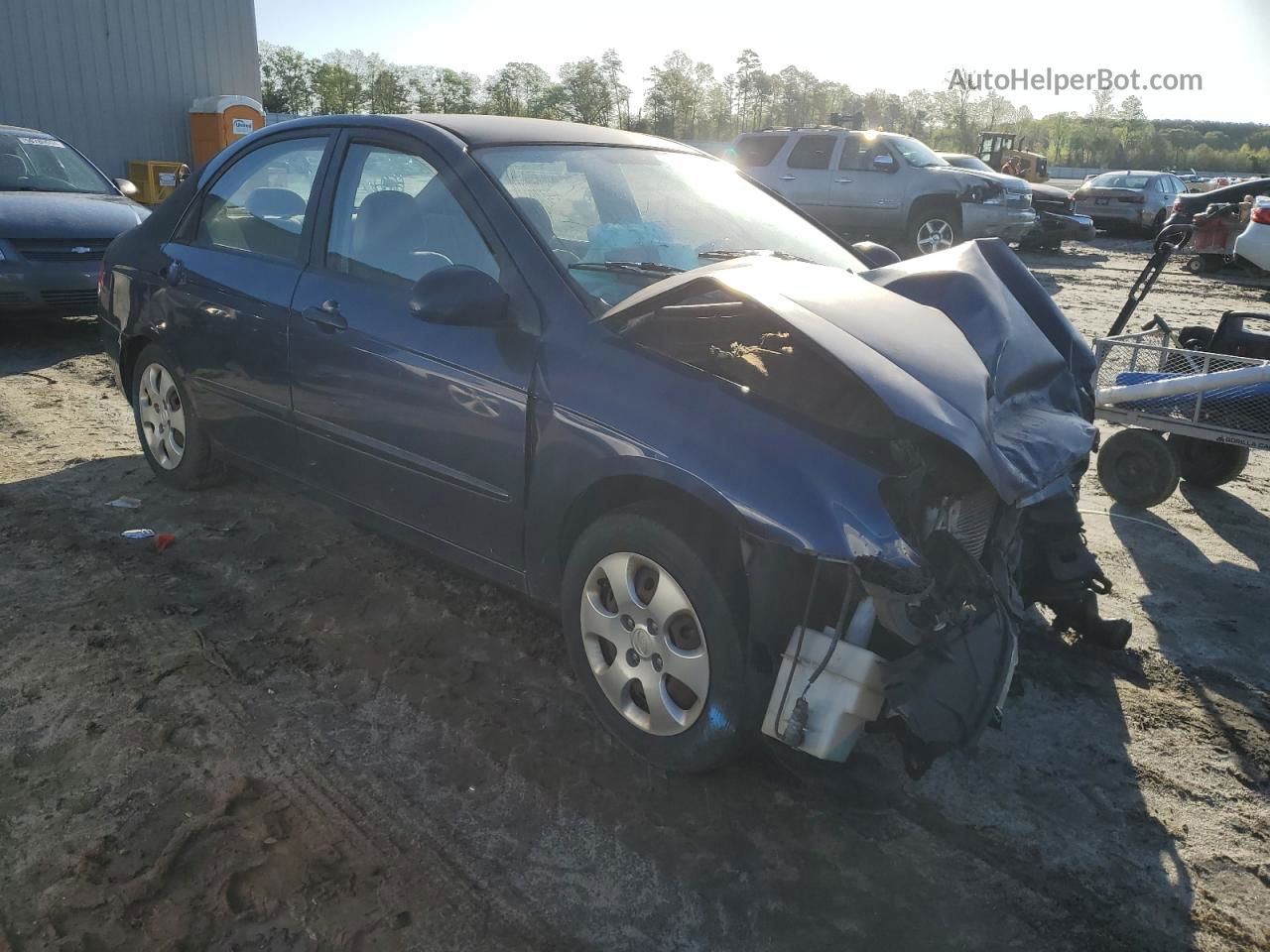 2009 Kia Spectra Ex Blue vin: KNAFE221295587540