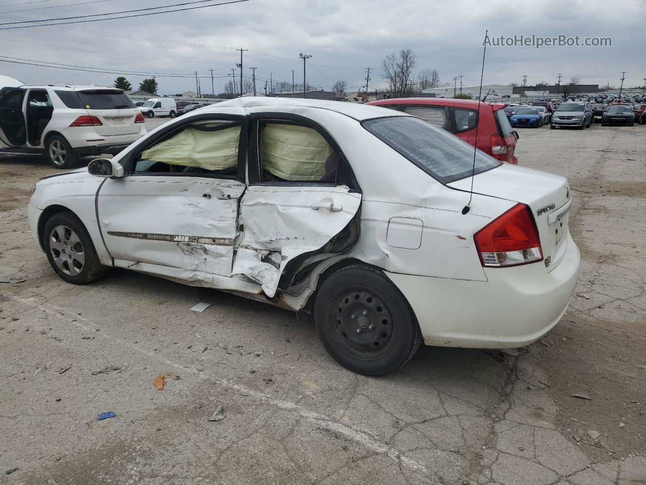 2009 Kia Spectra Ex White vin: KNAFE221395622702