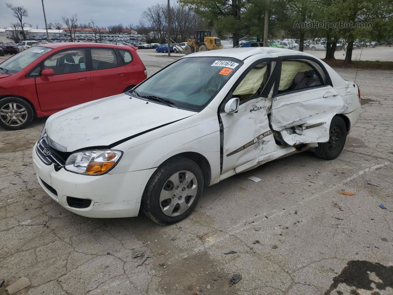 2009 Kia Spectra Ex White vin: KNAFE221395622702