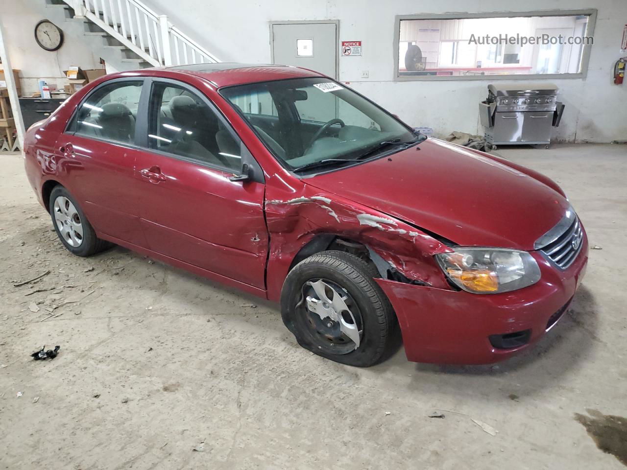 2009 Kia Spectra Ex Maroon vin: KNAFE221395659197