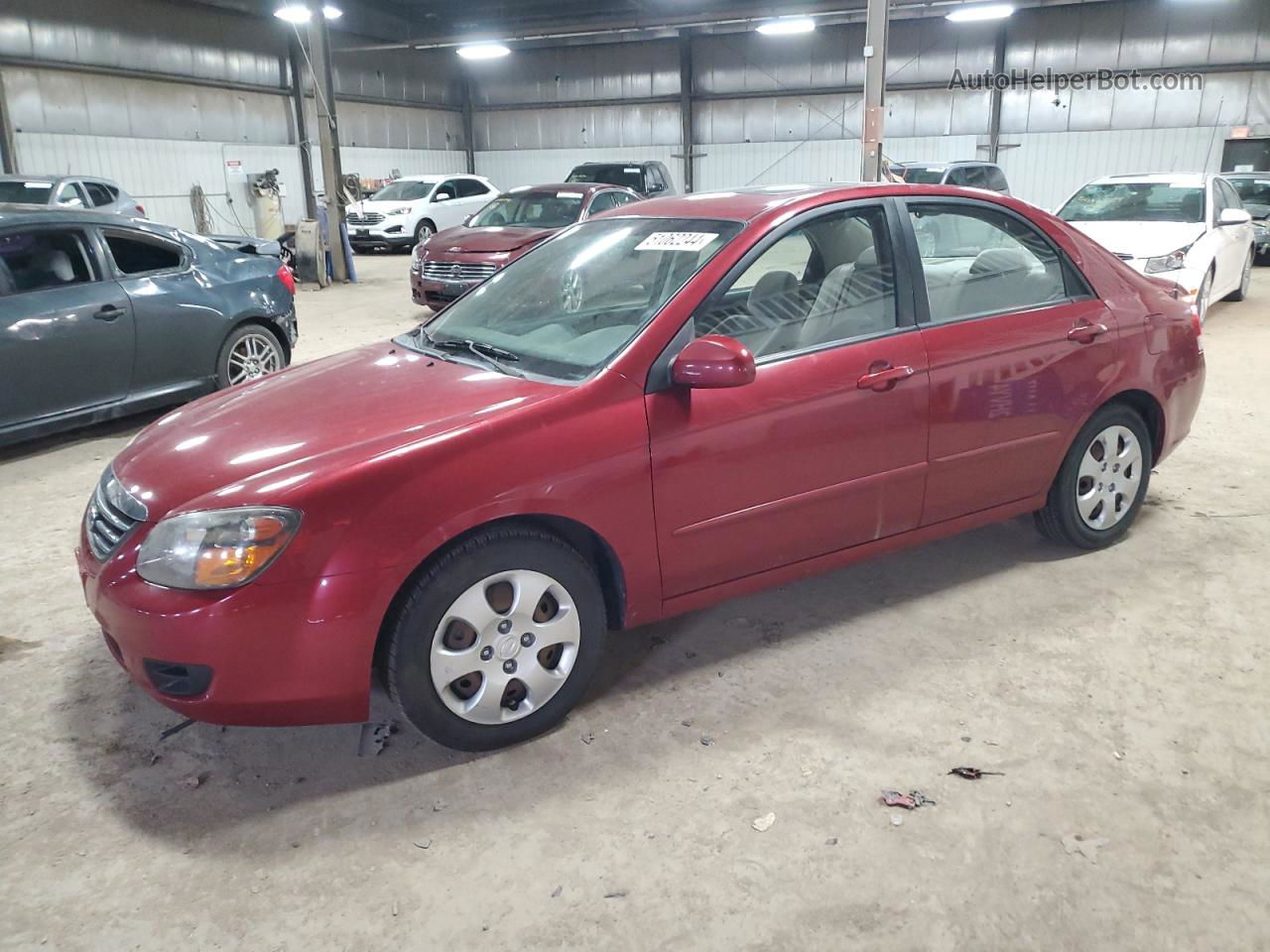 2009 Kia Spectra Ex Maroon vin: KNAFE221395659197