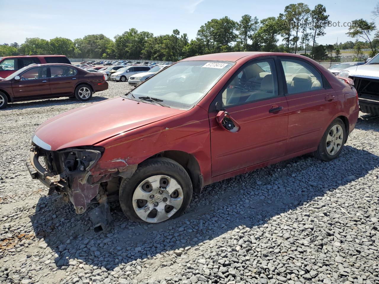 2009 Kia Spectra Ex Red vin: KNAFE221495615628