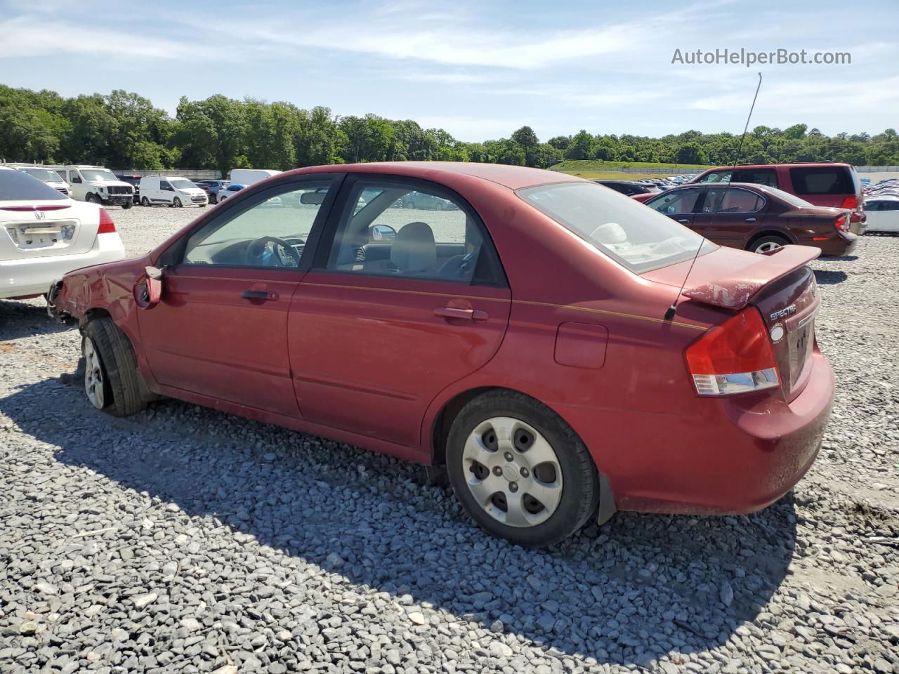 2009 Kia Spectra Ex Red vin: KNAFE221495615628