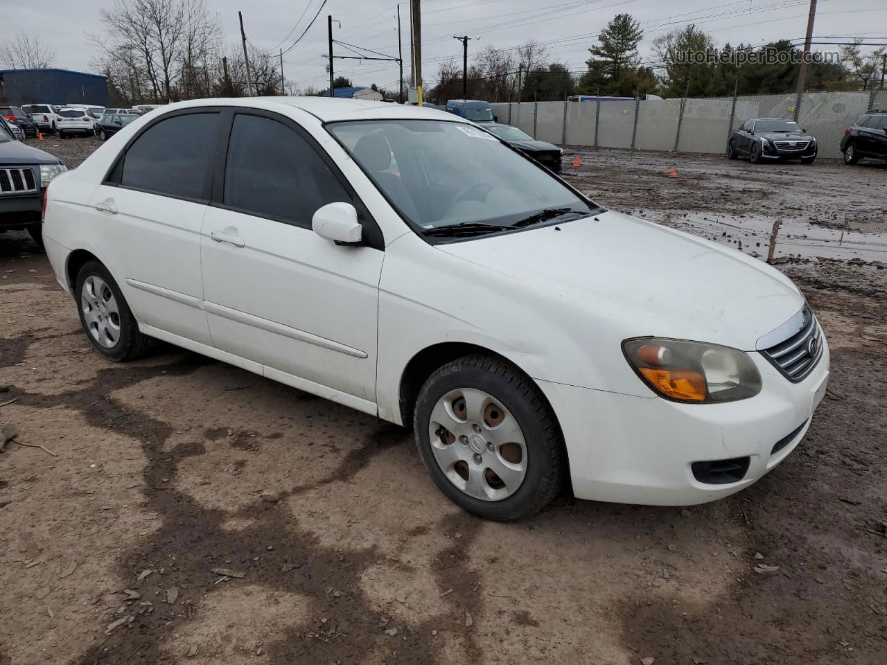 2009 Kia Spectra Ex White vin: KNAFE221495625852