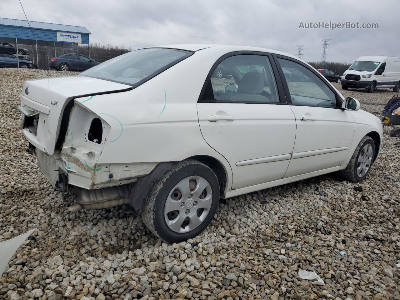 2009 Kia Spectra Ex White vin: KNAFE221495656762