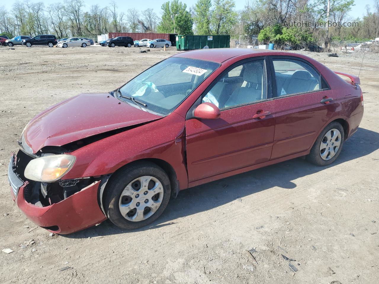 2009 Kia Spectra Ex Burgundy vin: KNAFE221595619851