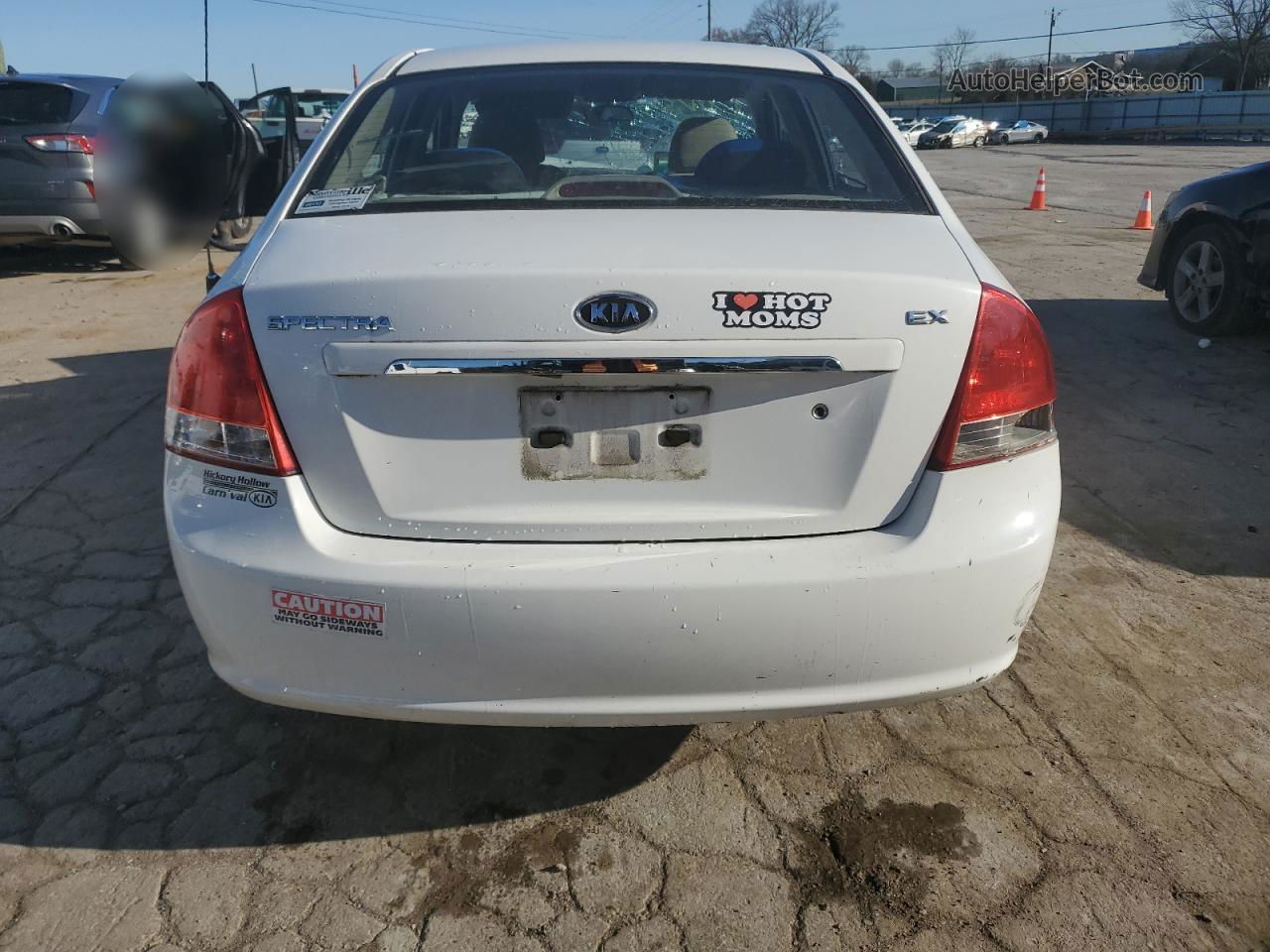 2009 Kia Spectra Ex White vin: KNAFE221595649559