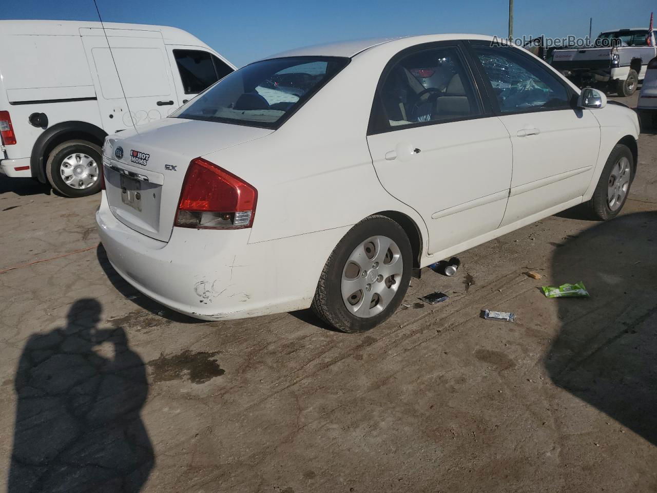 2009 Kia Spectra Ex White vin: KNAFE221595649559