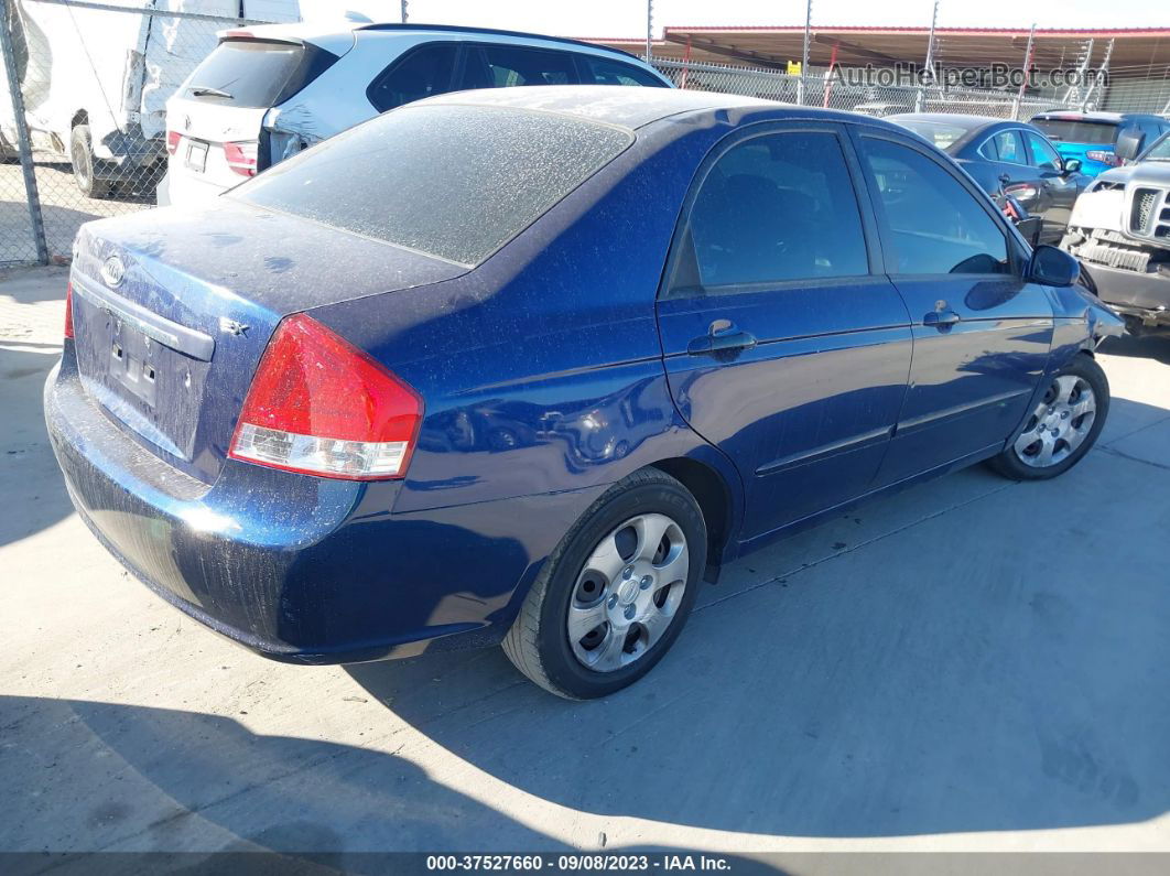 2009 Kia Spectra Ex Dark Blue vin: KNAFE221795621407